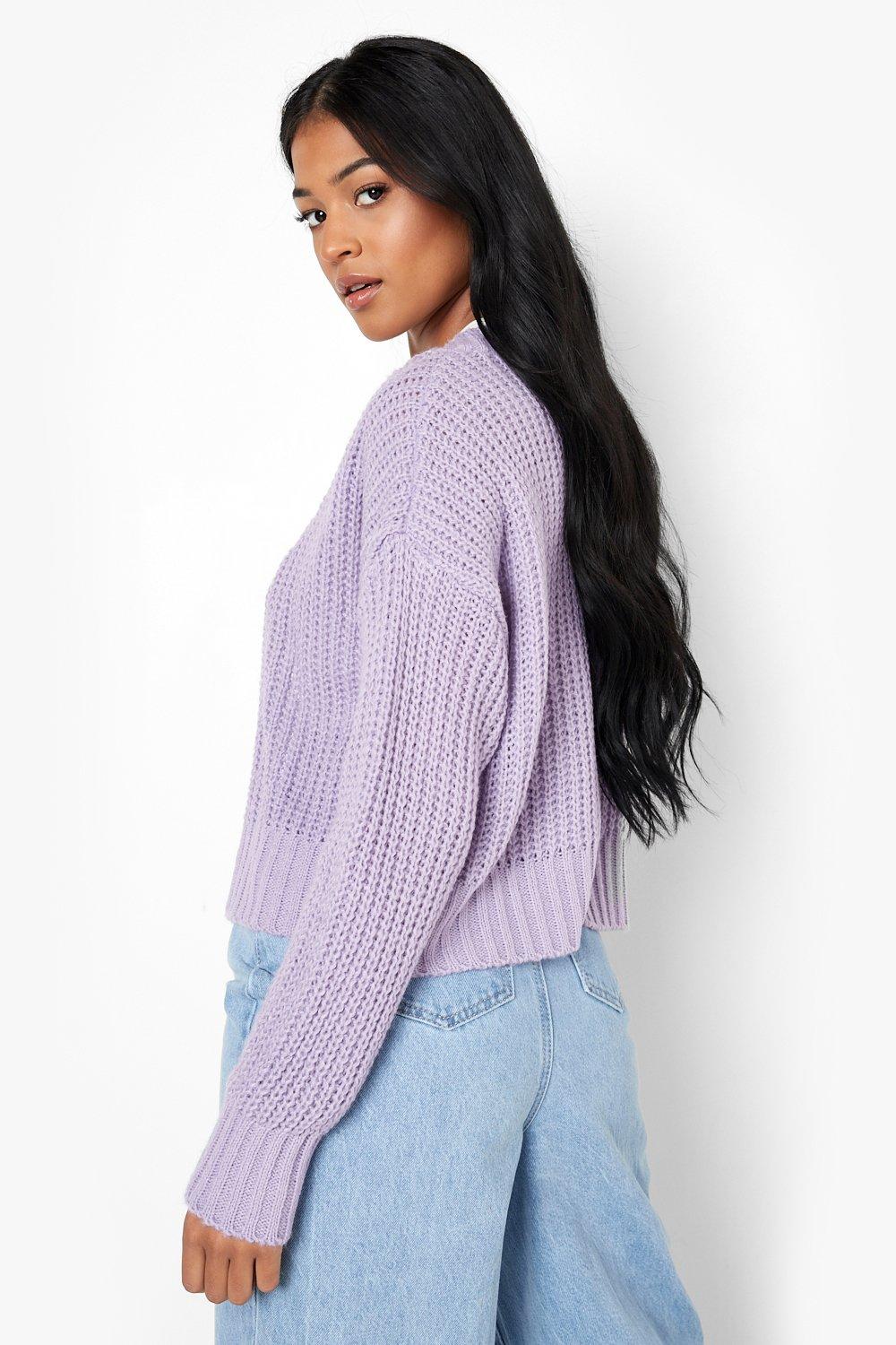 Tall Chunky Knit Cropped Cardigan