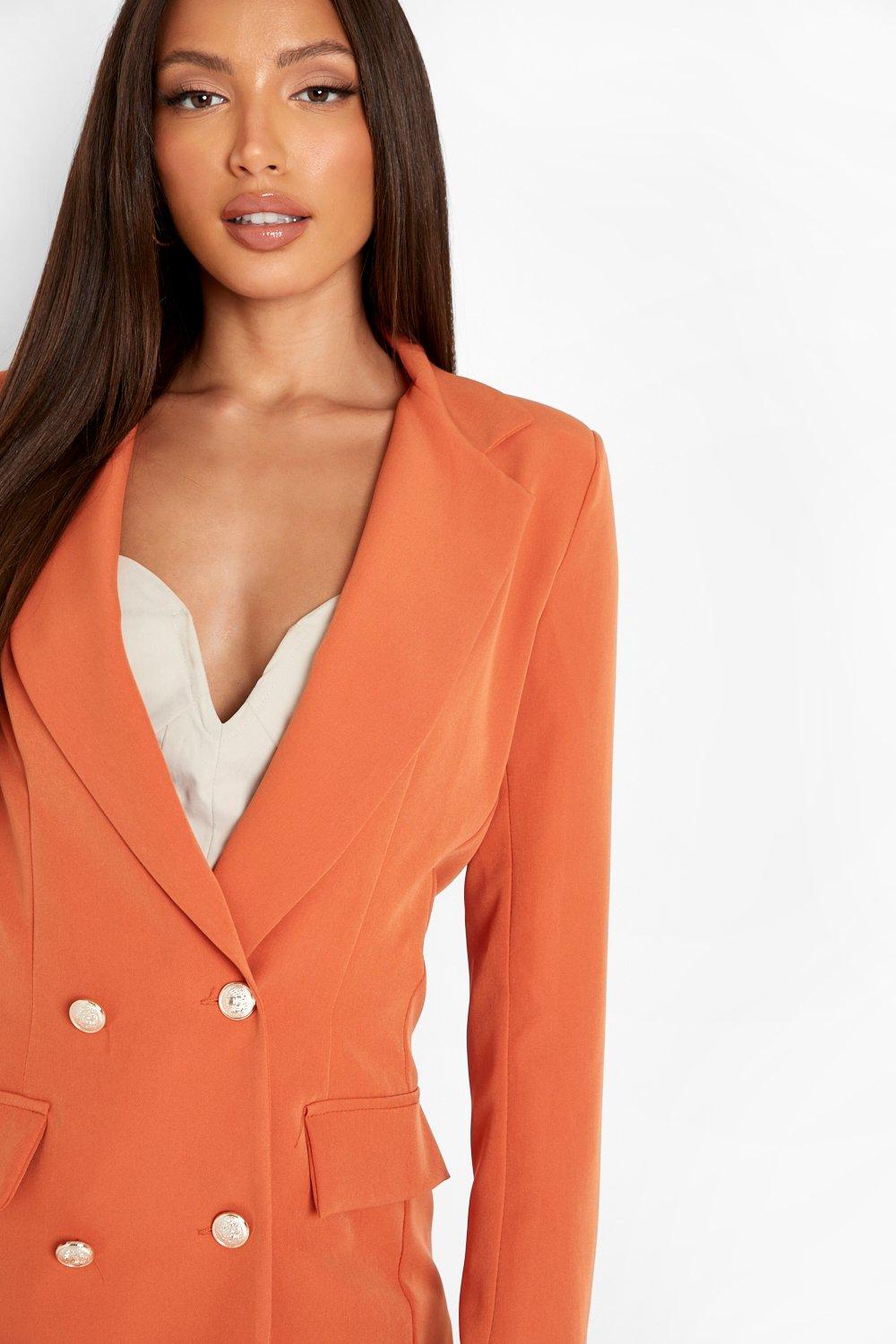 Orange on sale military blazer