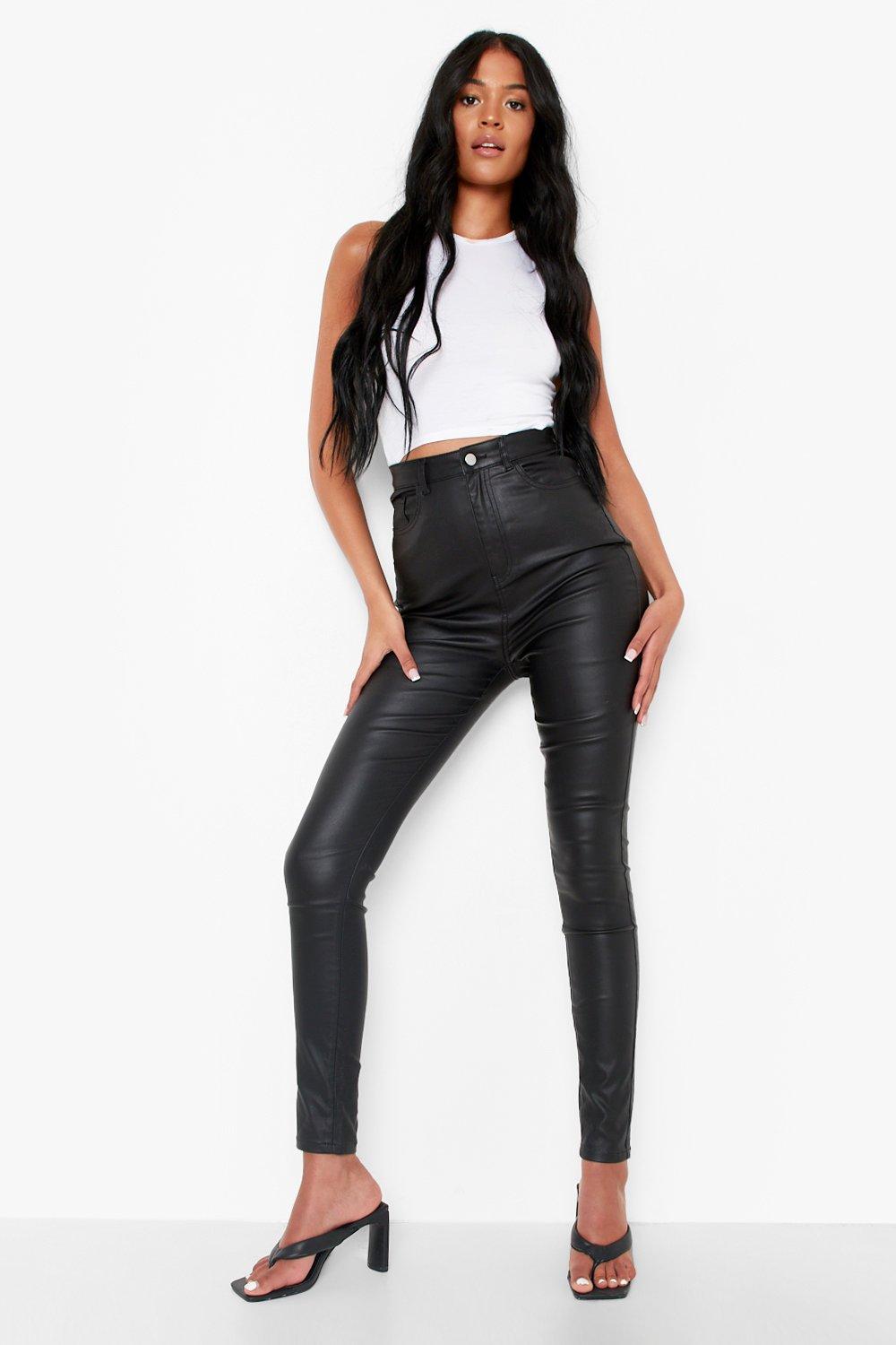 Black pu sale jeans