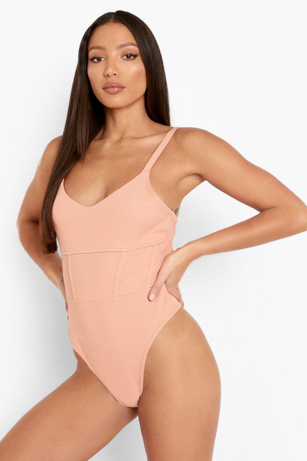 Tall Rib Corset Detail Bodysuit