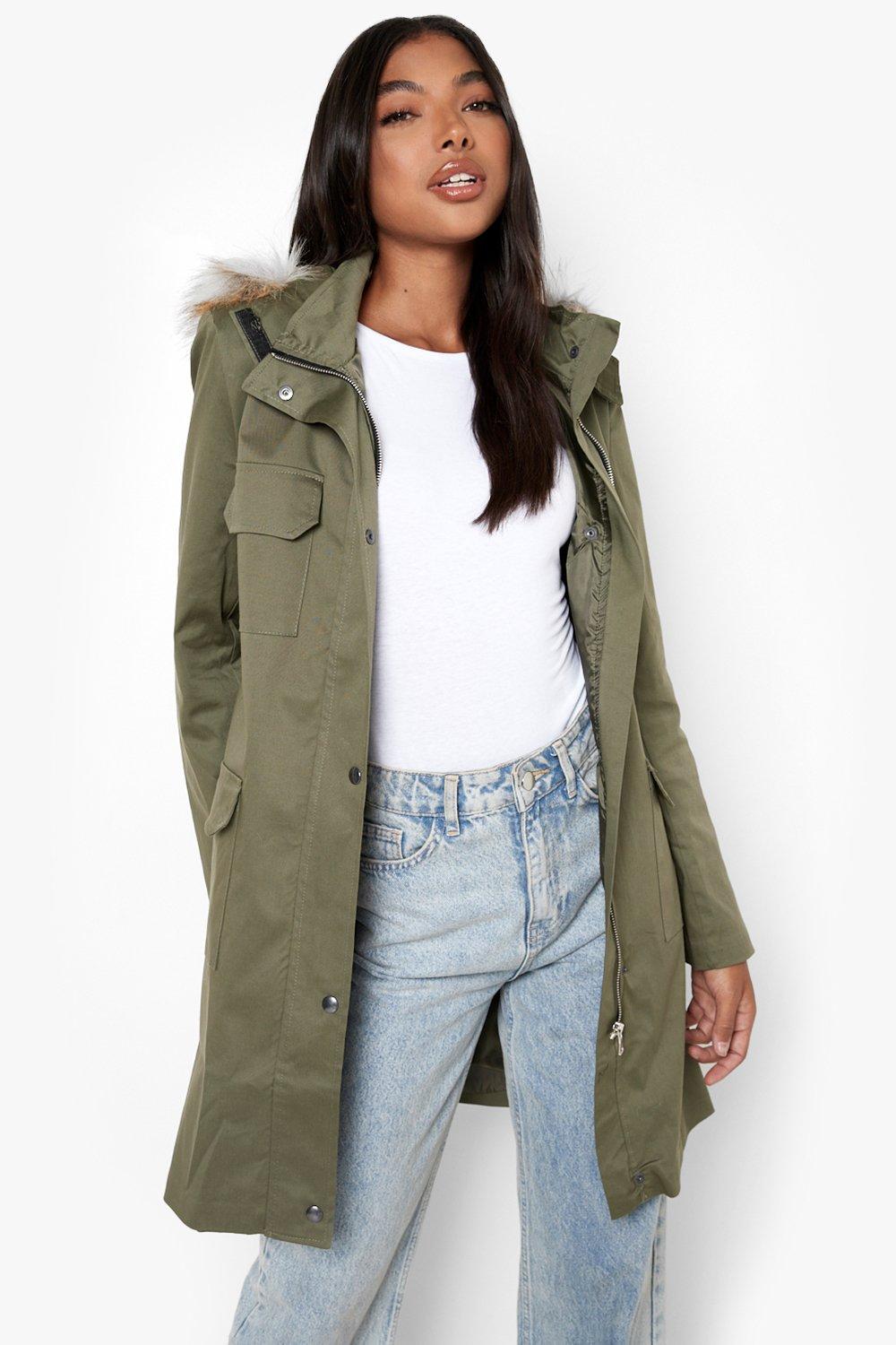 ladies tall parka coats