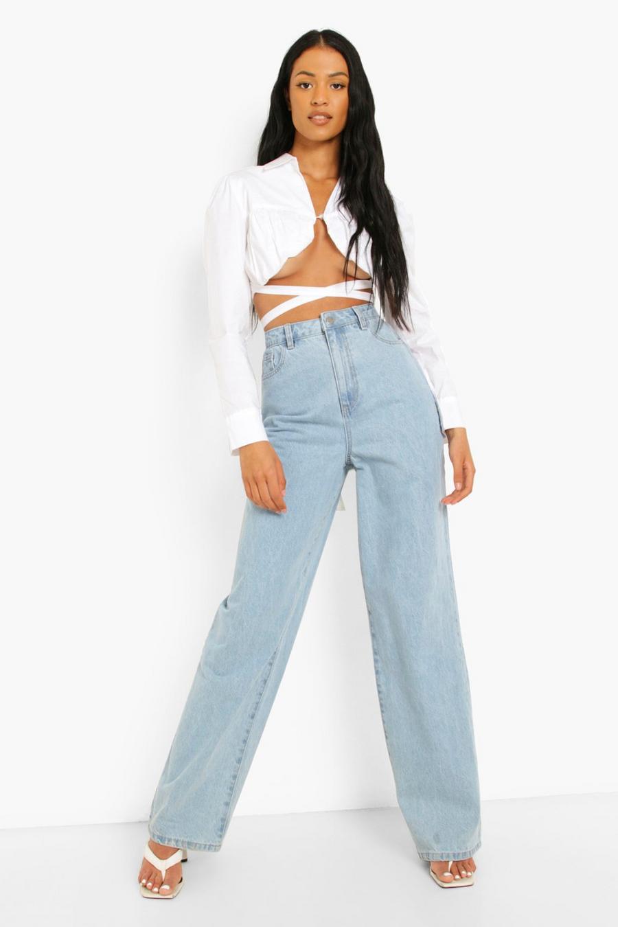 Light blue Tall High Rise Dad Jeans image number 1