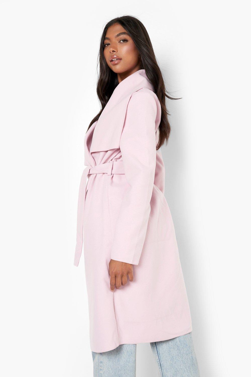 boohoo tall wool belted jacket