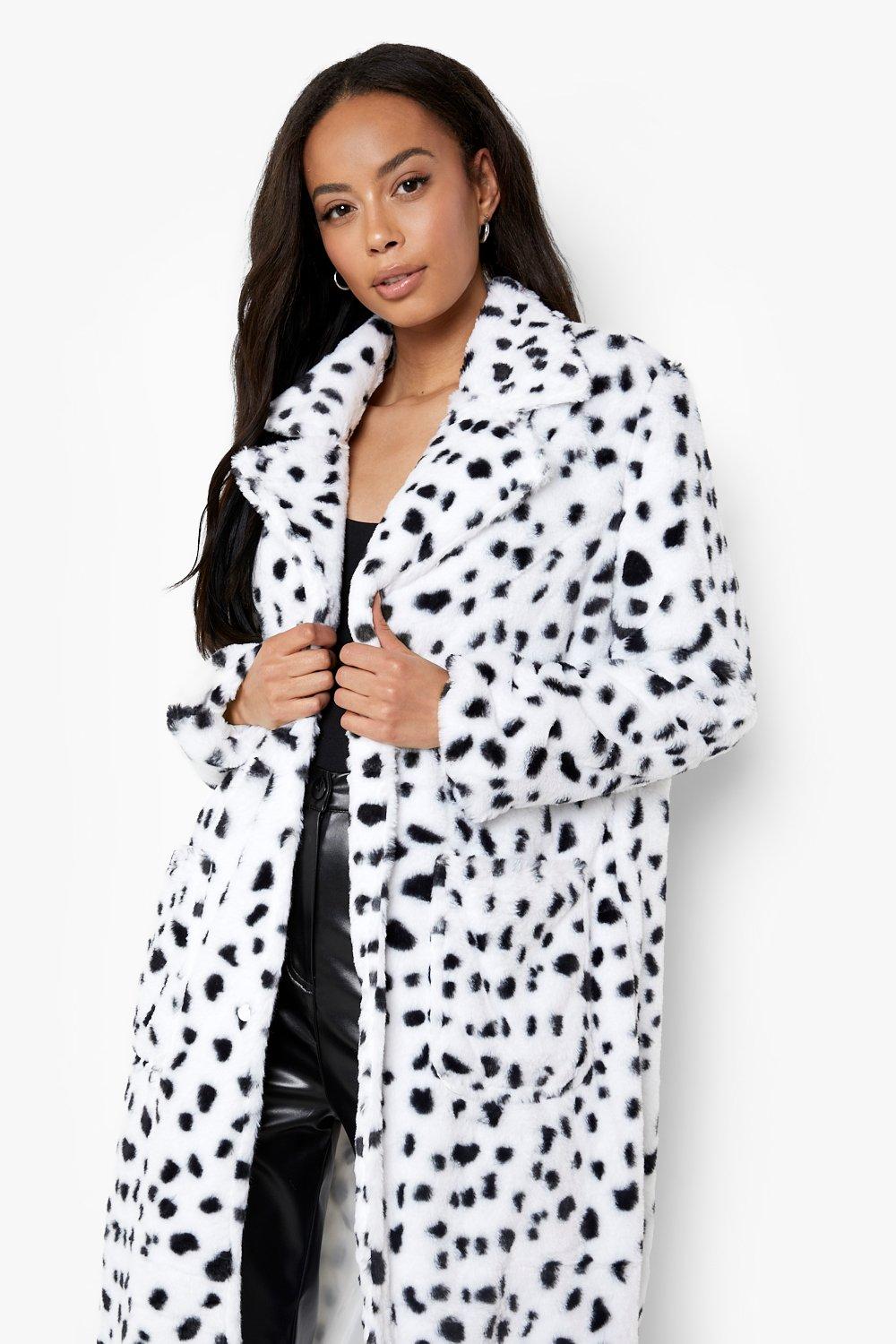 Manteau fausse 2025 fourrure dalmatien