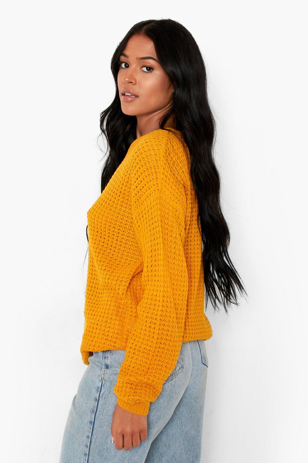 Tall Basic Recycled Waffle Knit Sweater