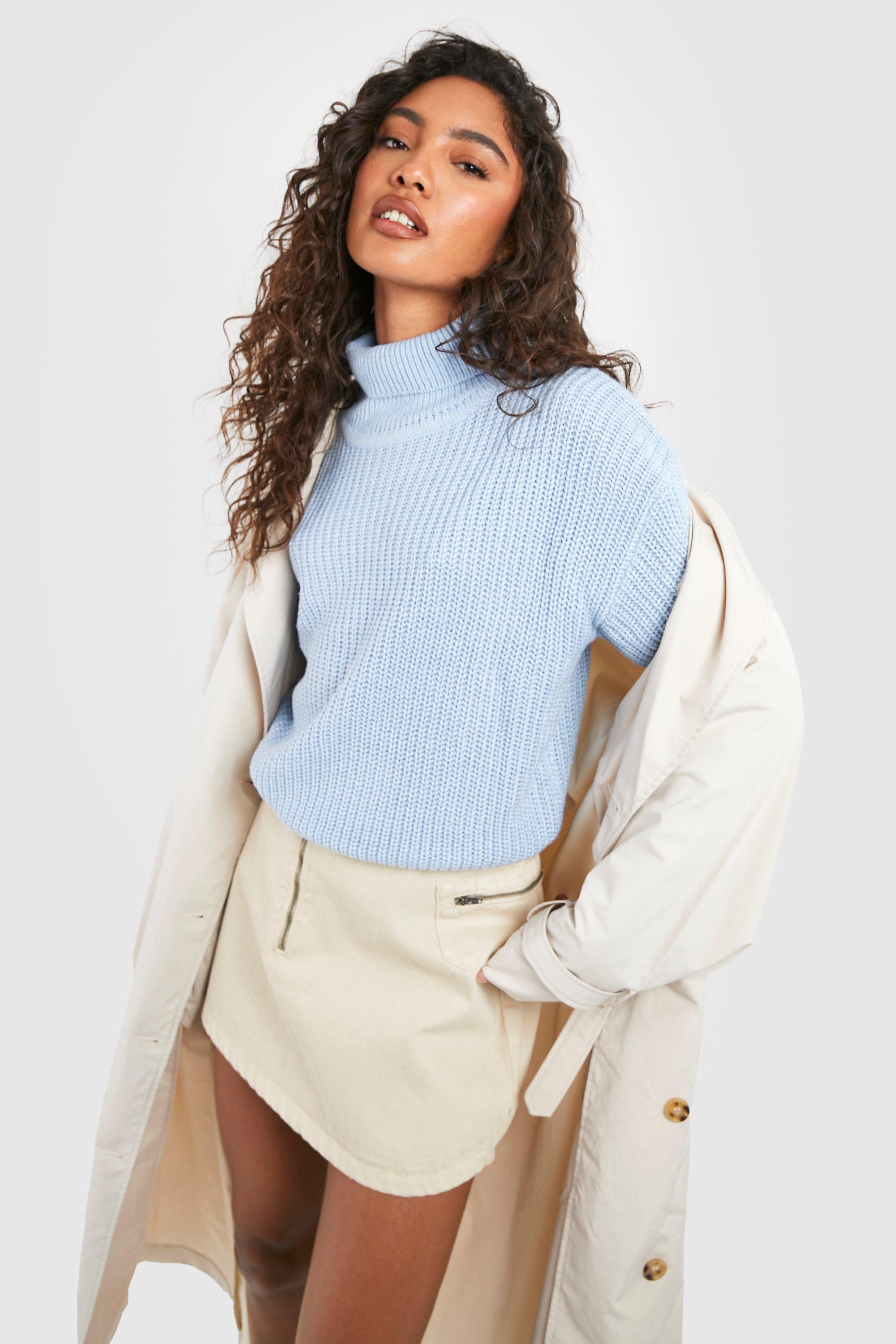 Tall Basic Recycled Turtleneck Crop Sweater