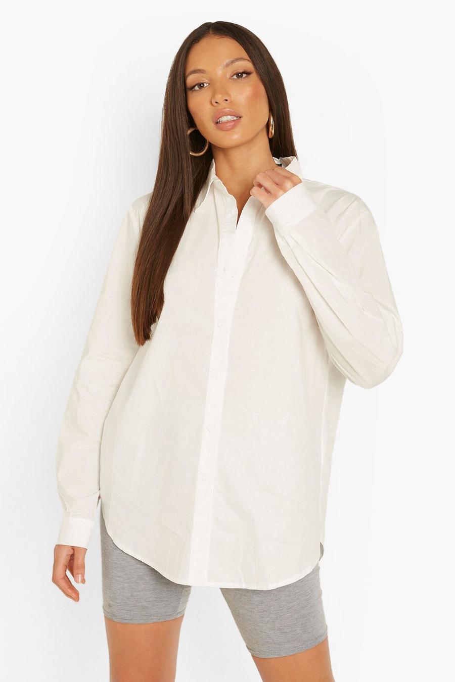 White Tall Woven Shirt image number 1