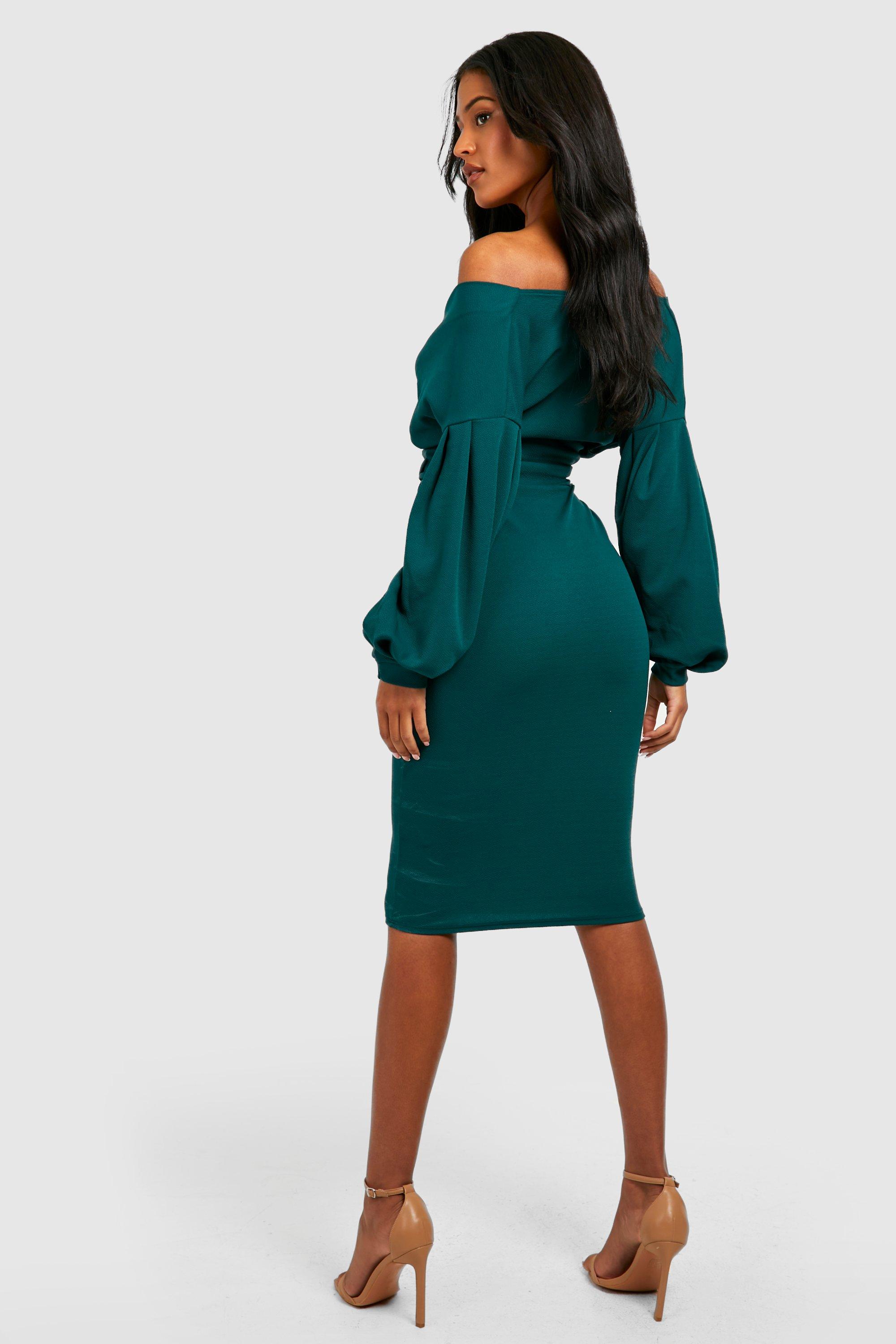 Tall Recycled Off The Shoulder Midi Dress