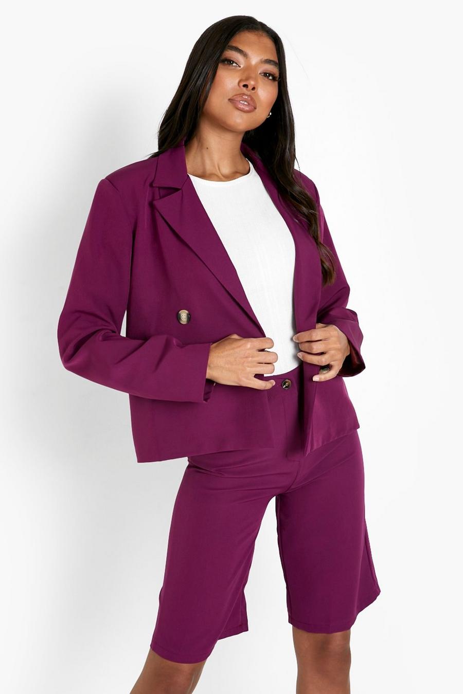 Orchid Tall Tailored Crop Blazer image number 1
