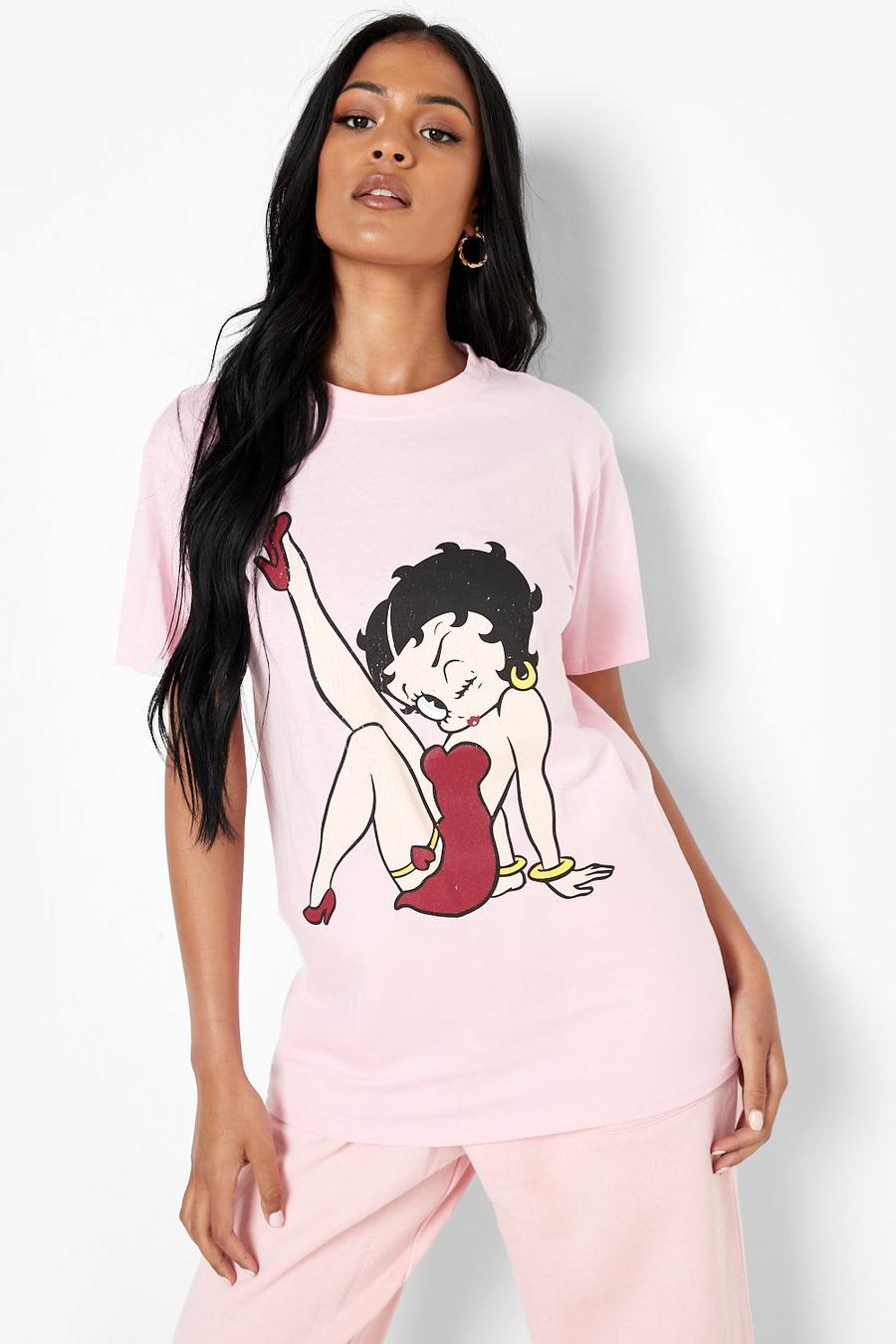 Pink Tall Betty Boop Licensed T-shirt image number 1