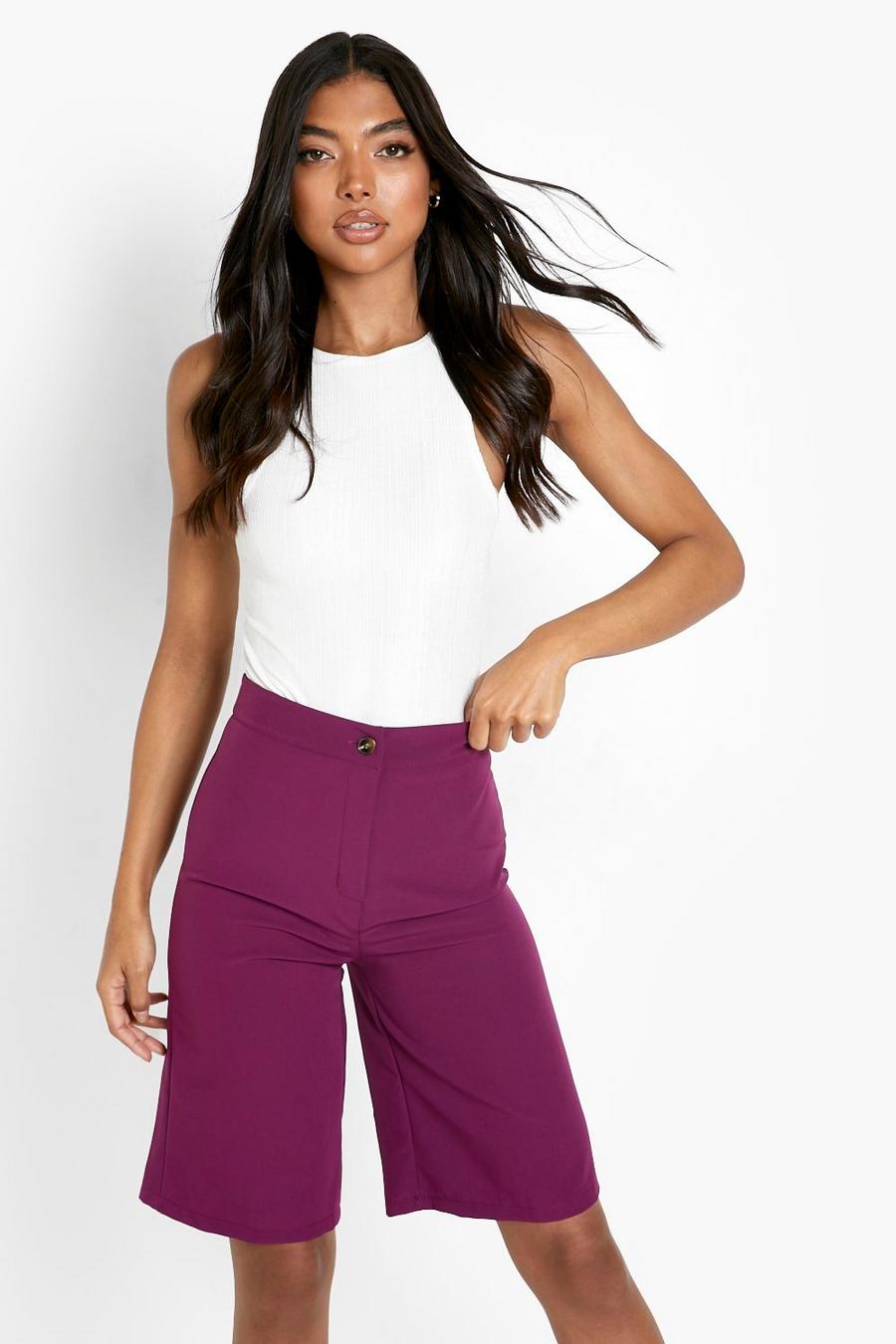 Orchid purple Tall Getailleerde City Shorts