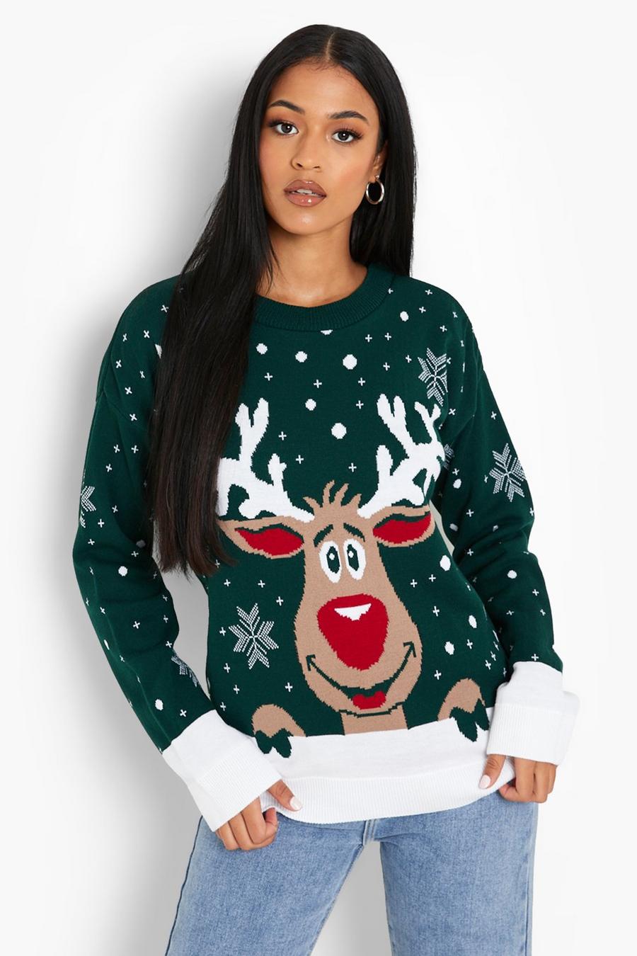 Bottle Tall Reindeer Christmas Sweater image number 1