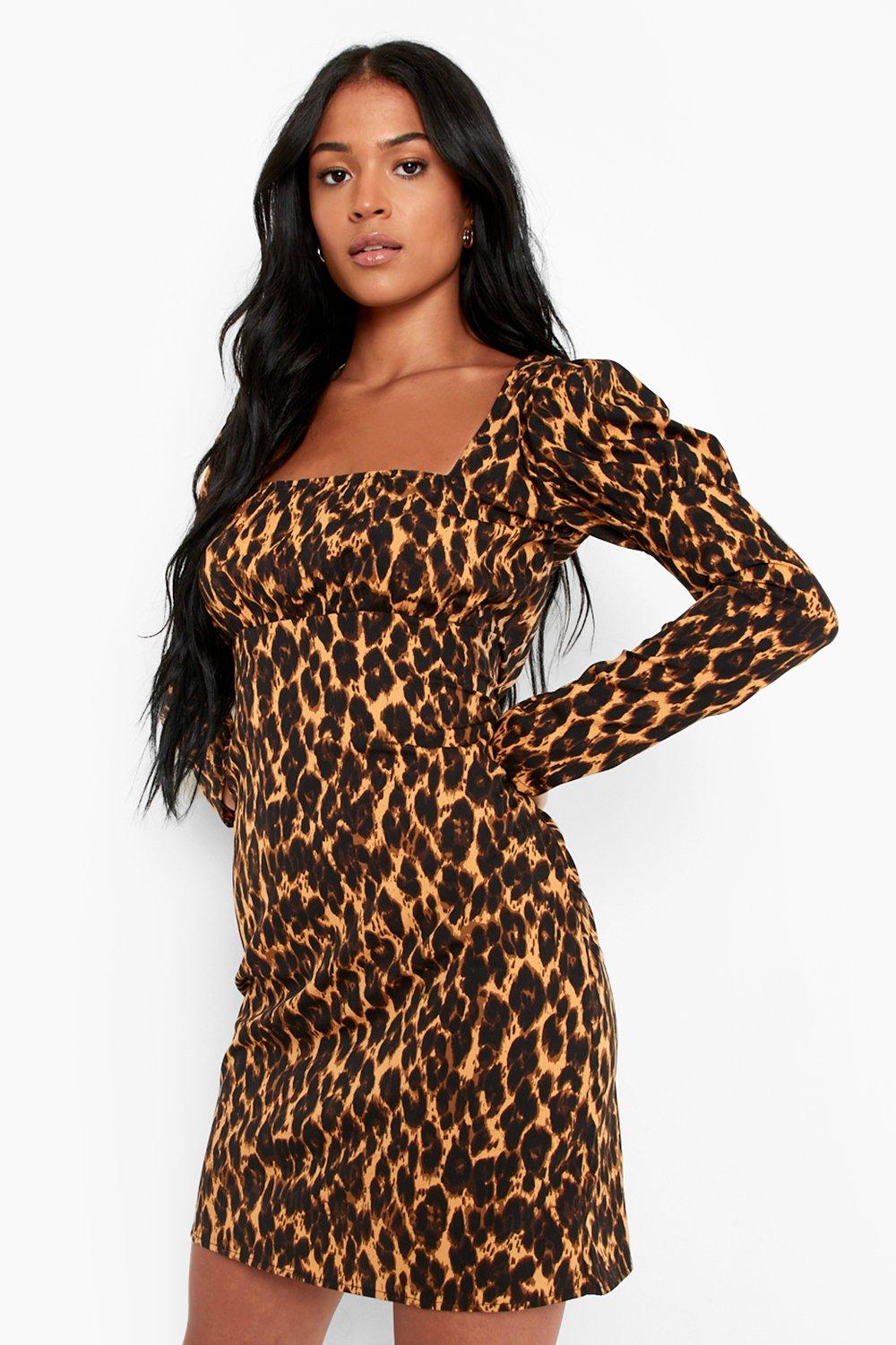 Cheetah print tight store dress