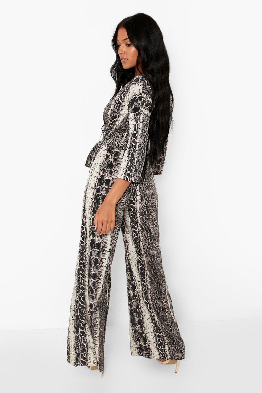 Grey snake print jumpsuit online