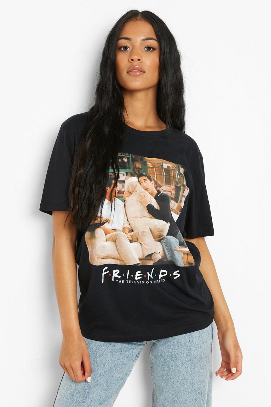 Black Tall Friends Licensed T-shirt image number 1