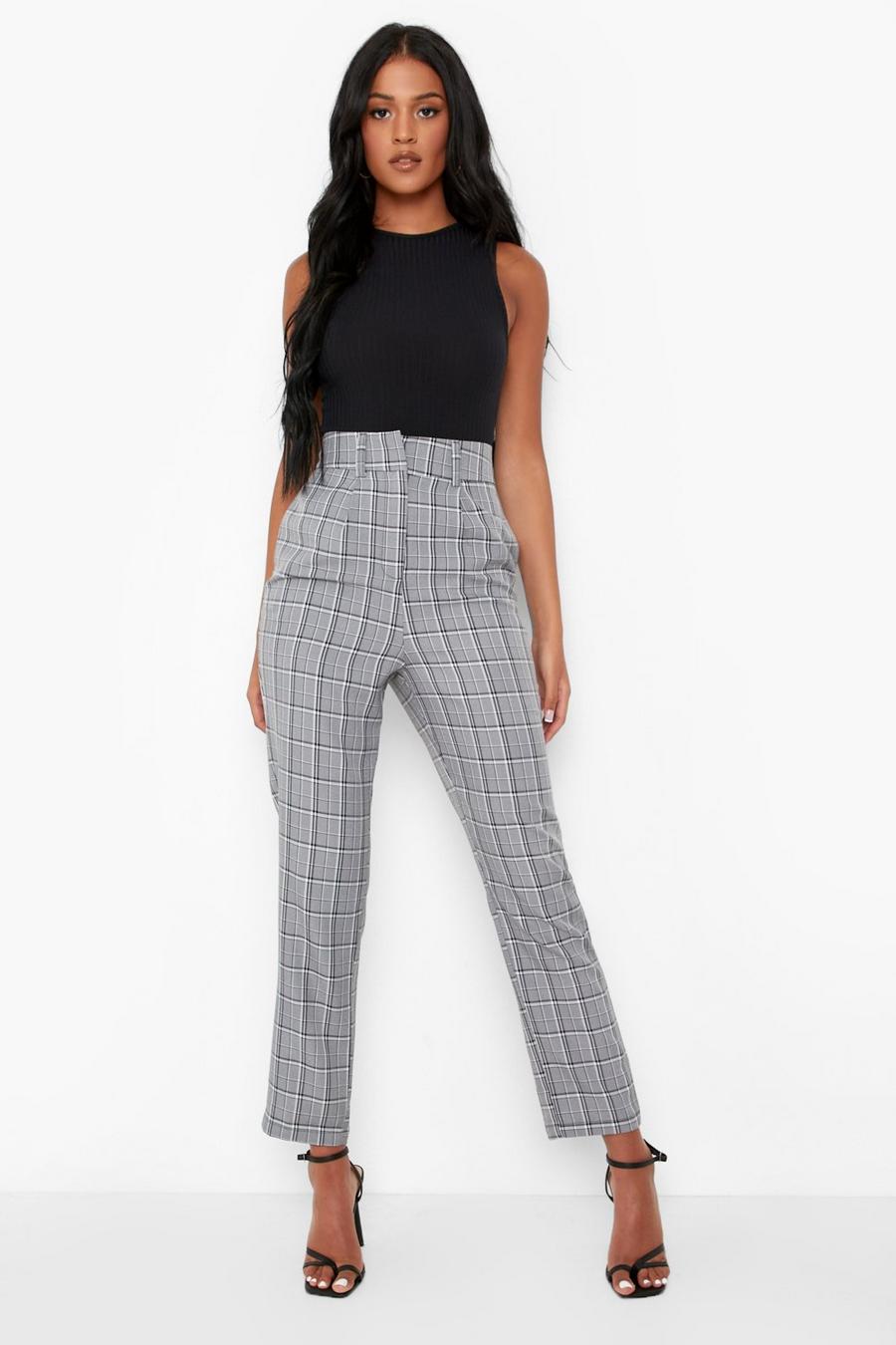 Black Tall Check Tailored Trouser image number 1