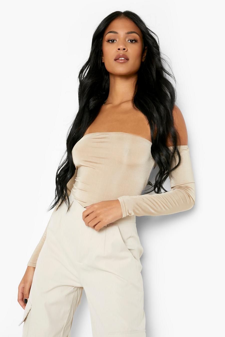 Stone Tall Off The Shoulder Bodysuit image number 1