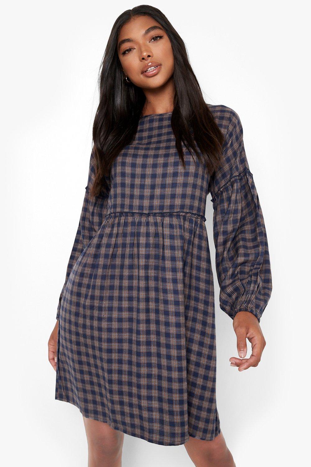 Boohoo deals check dress