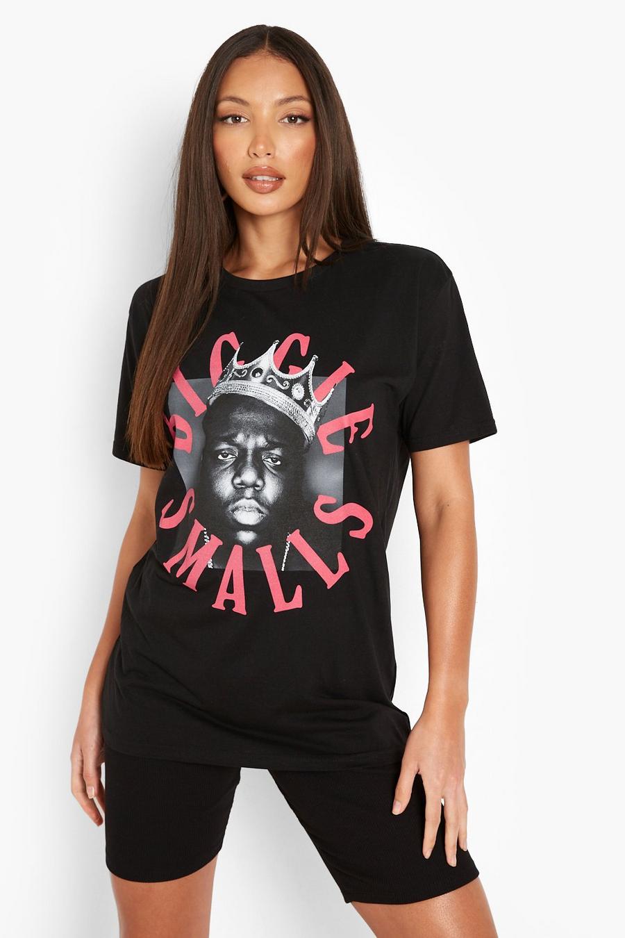 Black Tall Biggie Smalls Licensed T-shirt image number 1