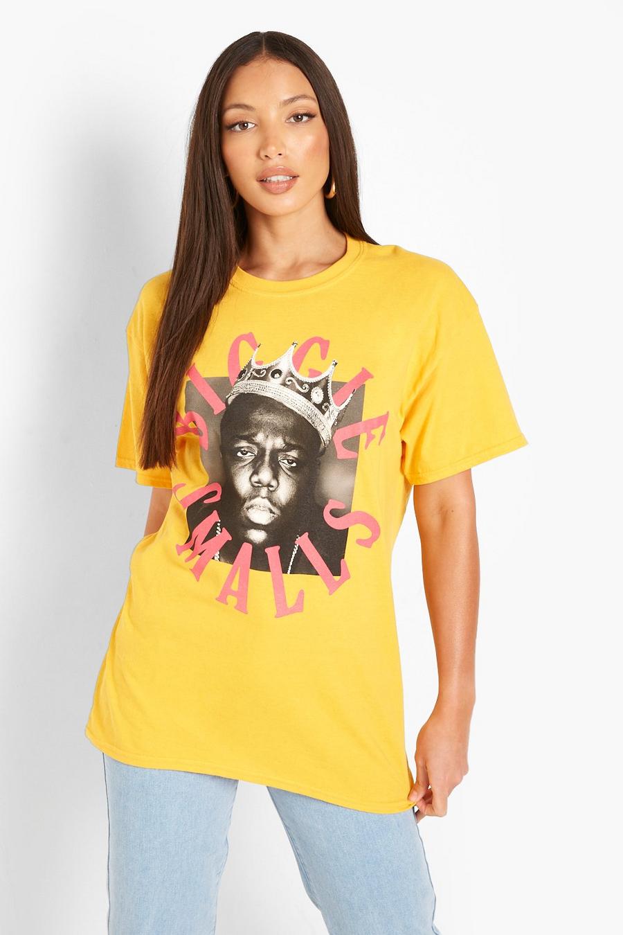 Yellow Tall Biggie Smalls Licensed T-shirt image number 1