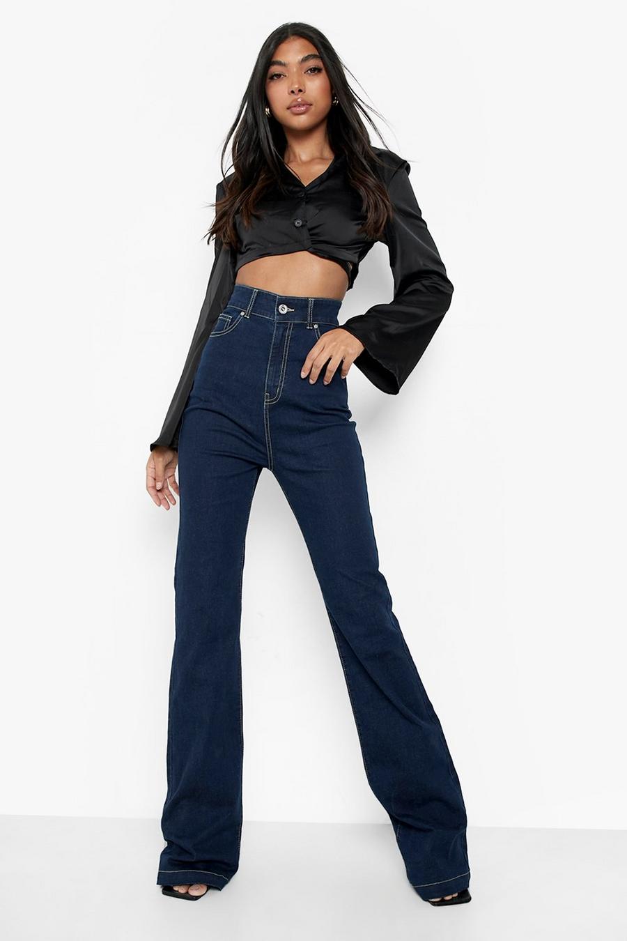 Tall - Jean flare taille haute, Indigo image number 1