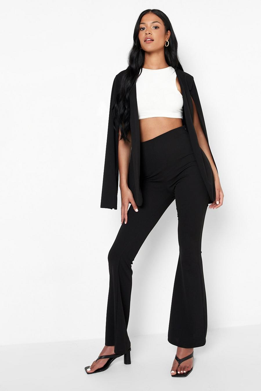 Black Tall Tailored Flares image number 1