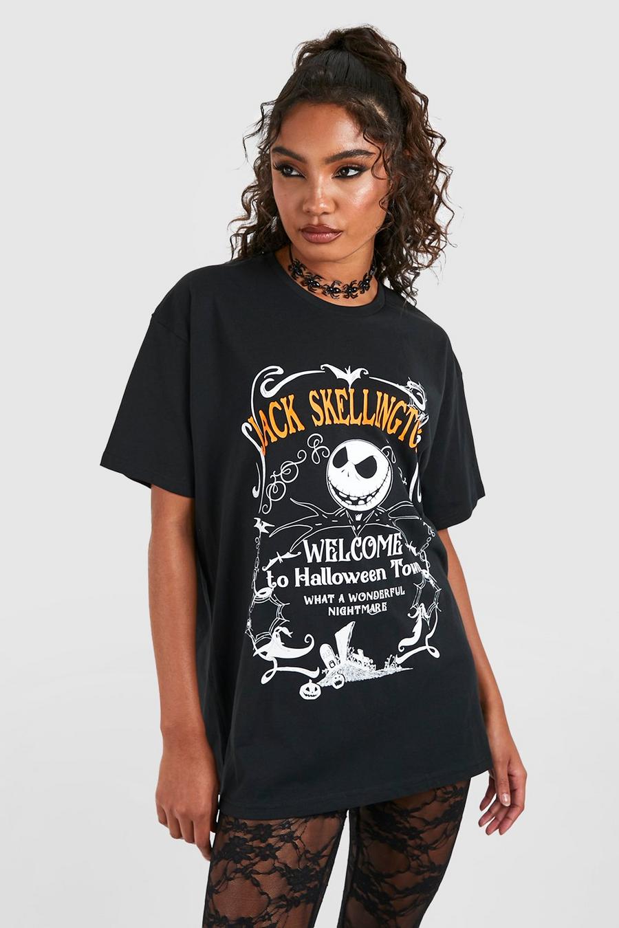 Black Tall Halloween Licensed T-shirt image number 1