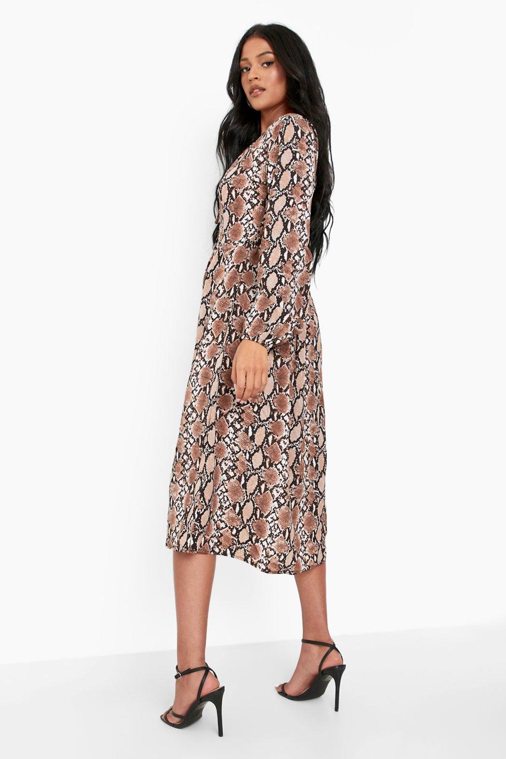 Boohoo snake print clearance dress