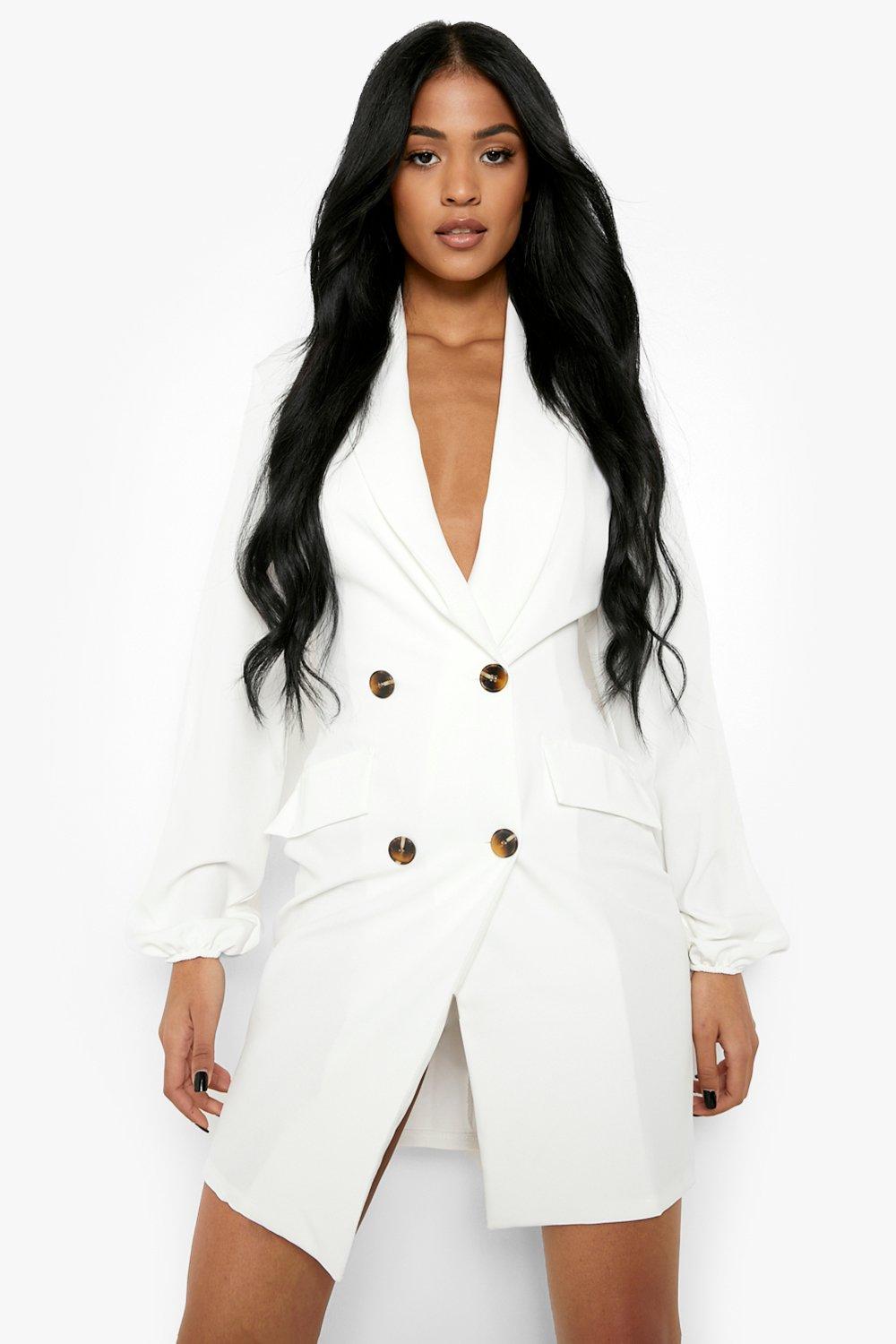 white blazer dress tall