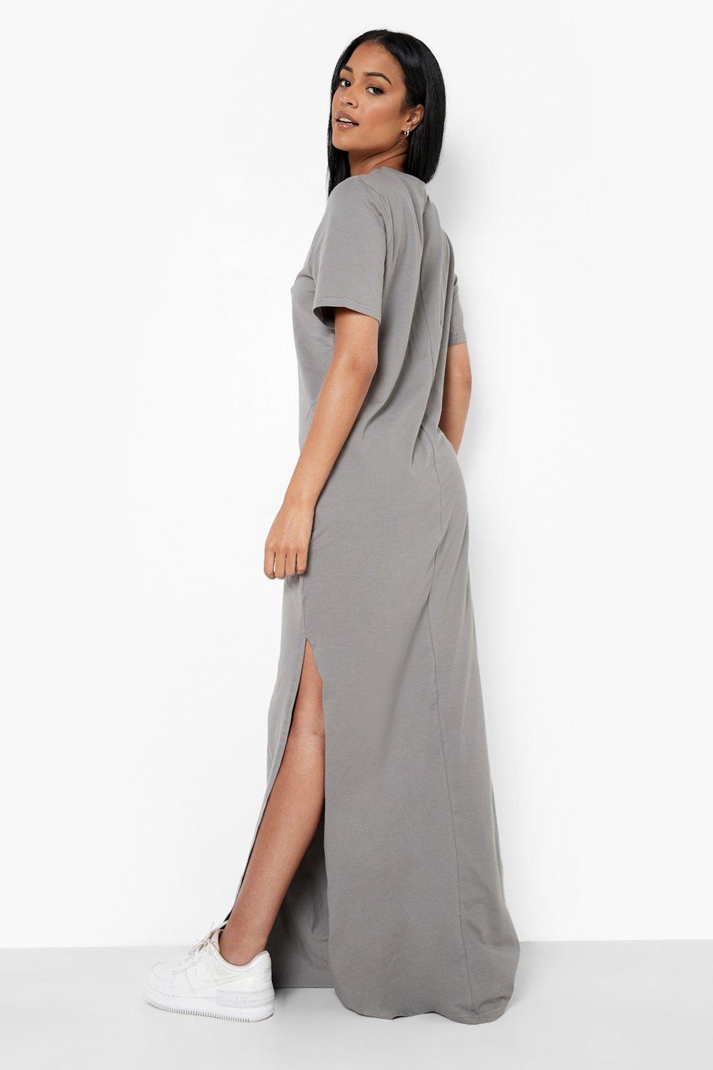 Grey t store shirt maxi dress