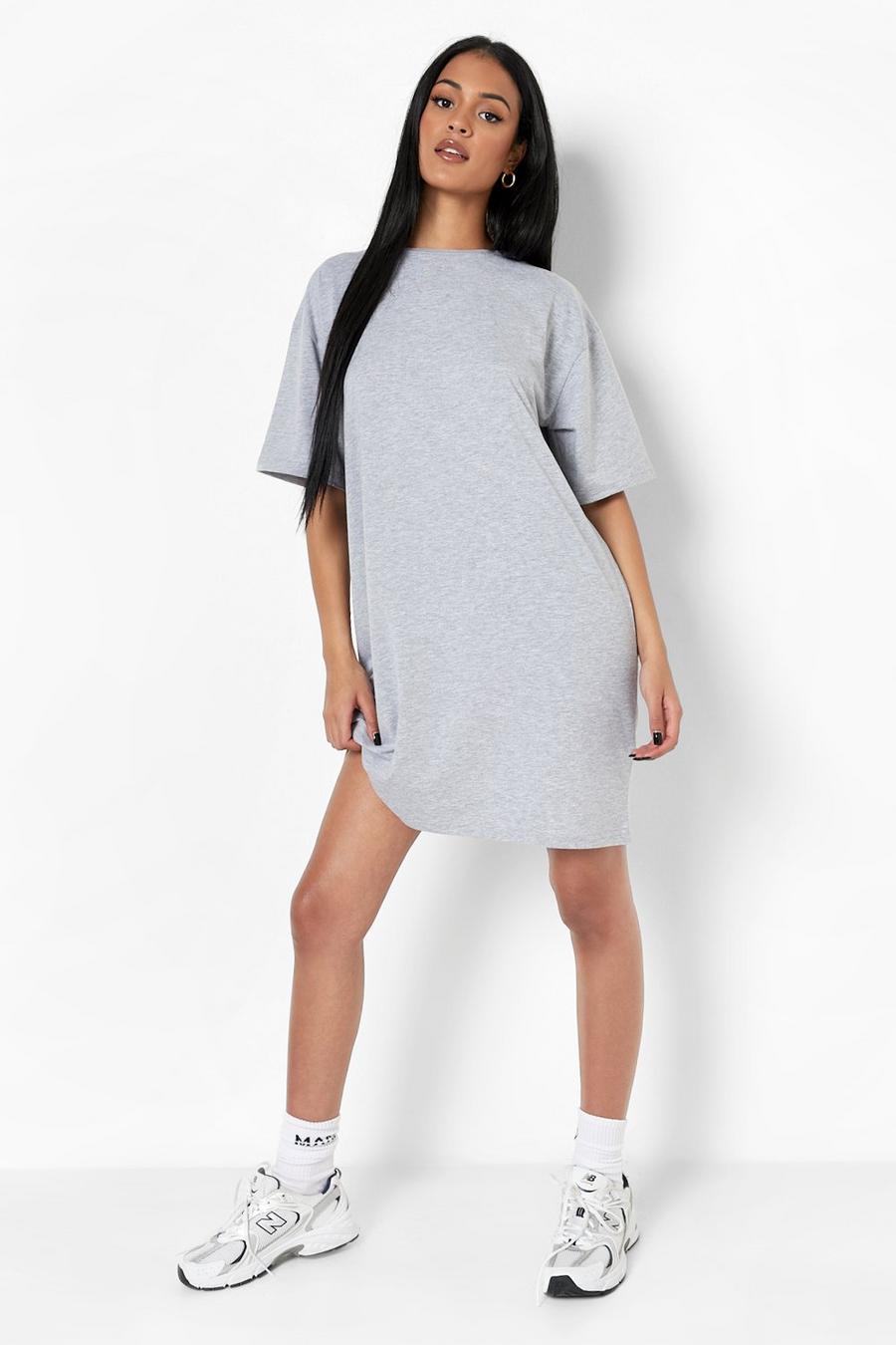 Grey Tall Basic Oversized T-shirt Dress image number 1