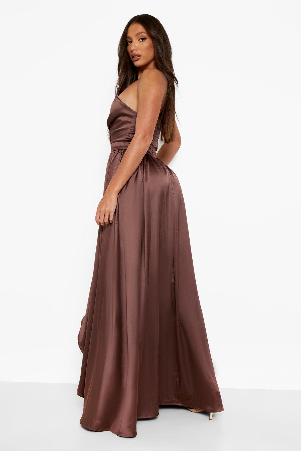 satin formal maxi dress