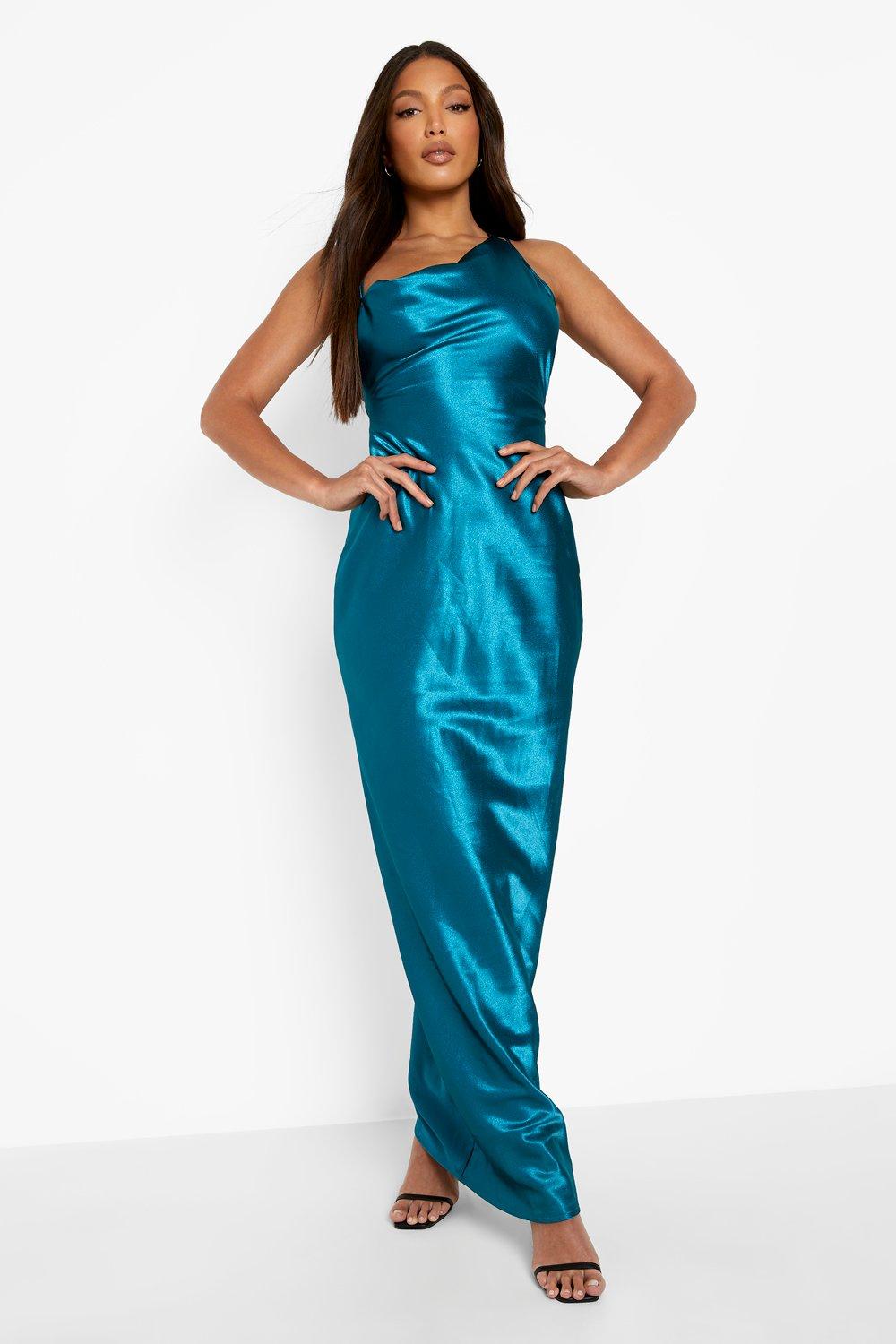 Boohoo teal outlet dress