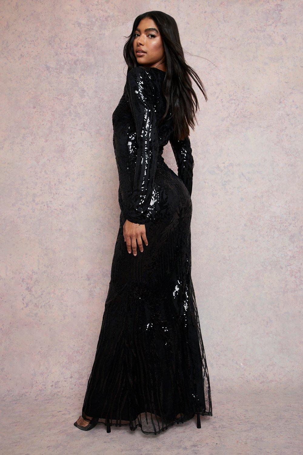 Tall sequin maxi store dress