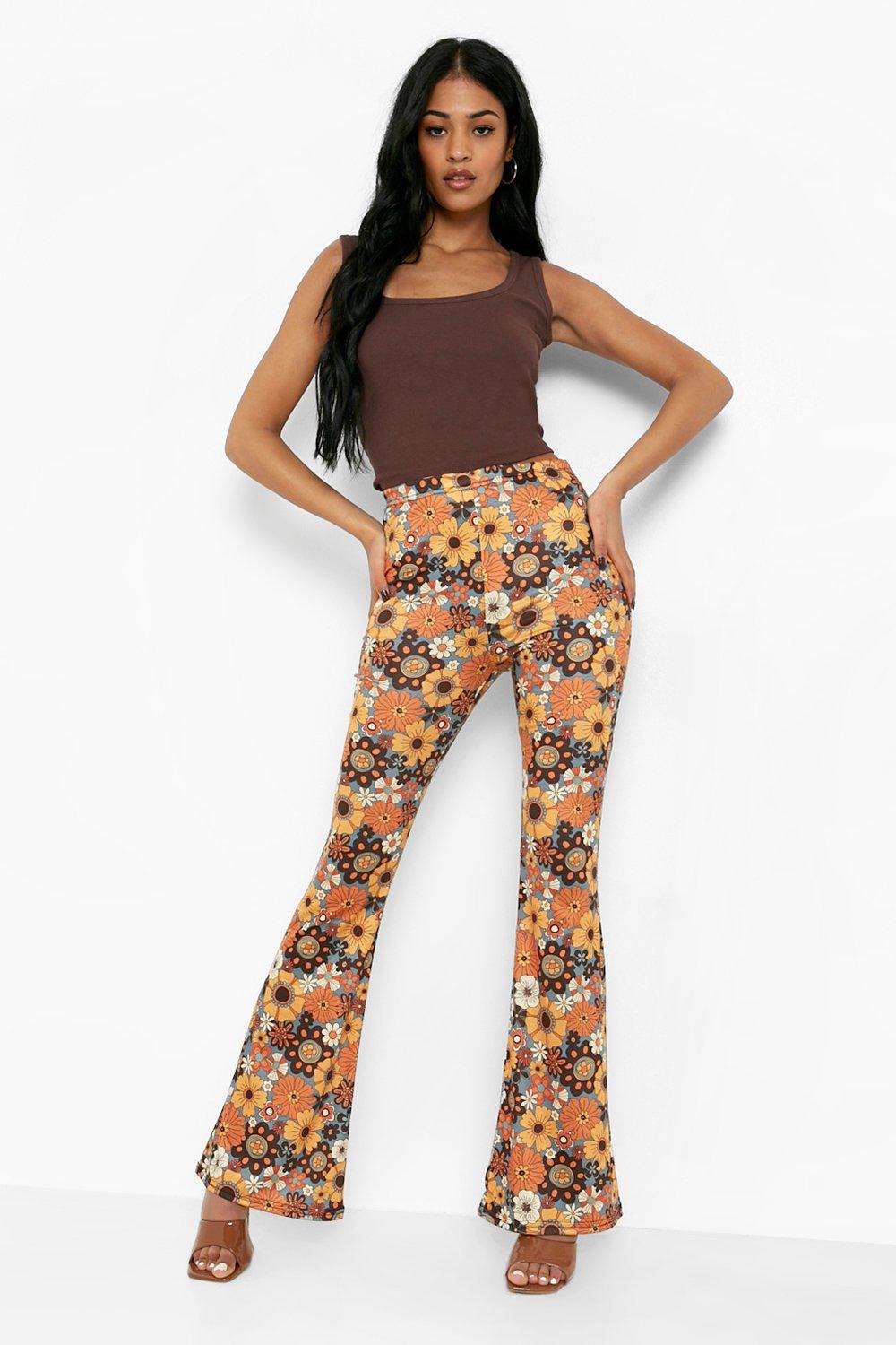 Tall 70S Floral Print Flares