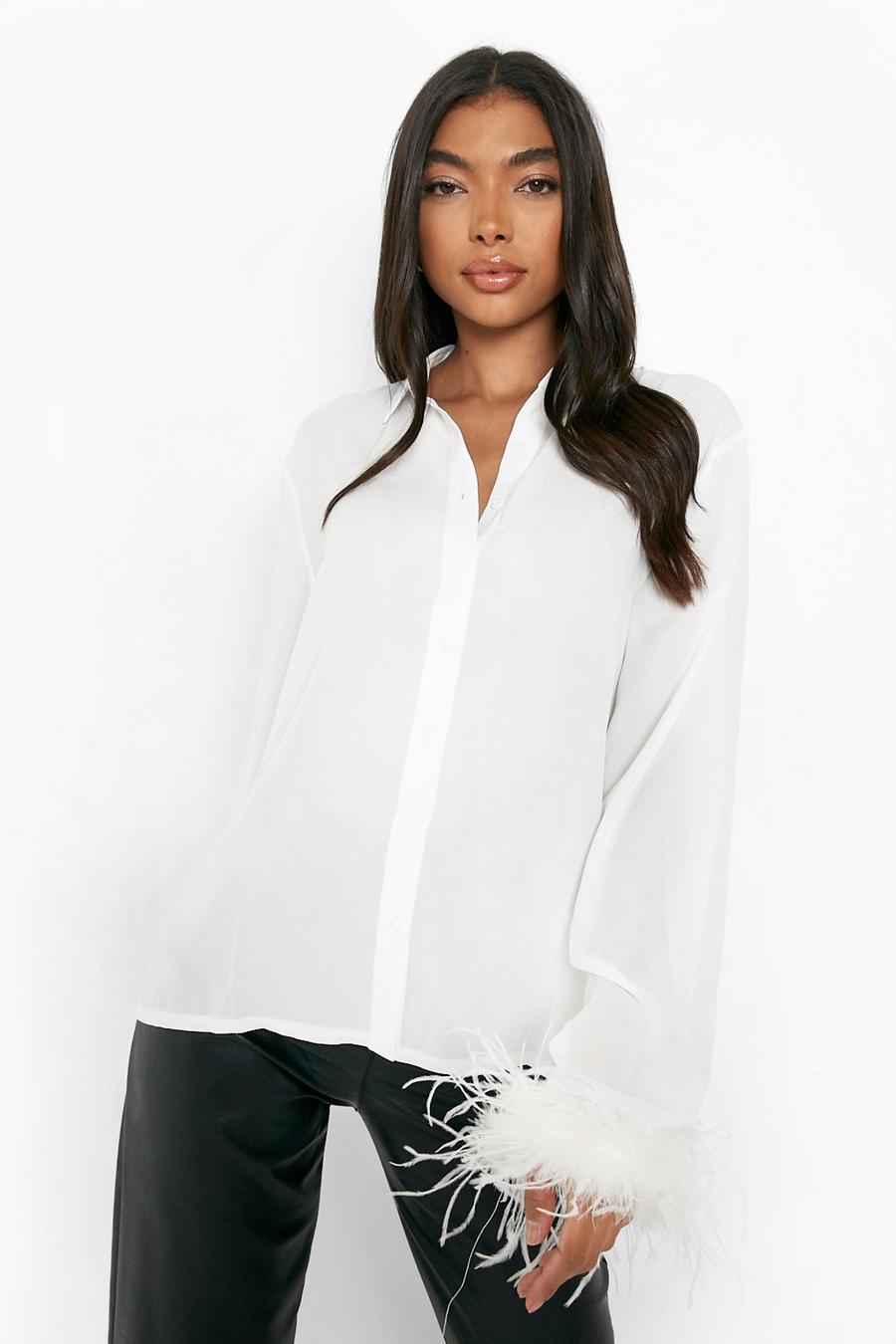 White Tall Feather Shirt image number 1