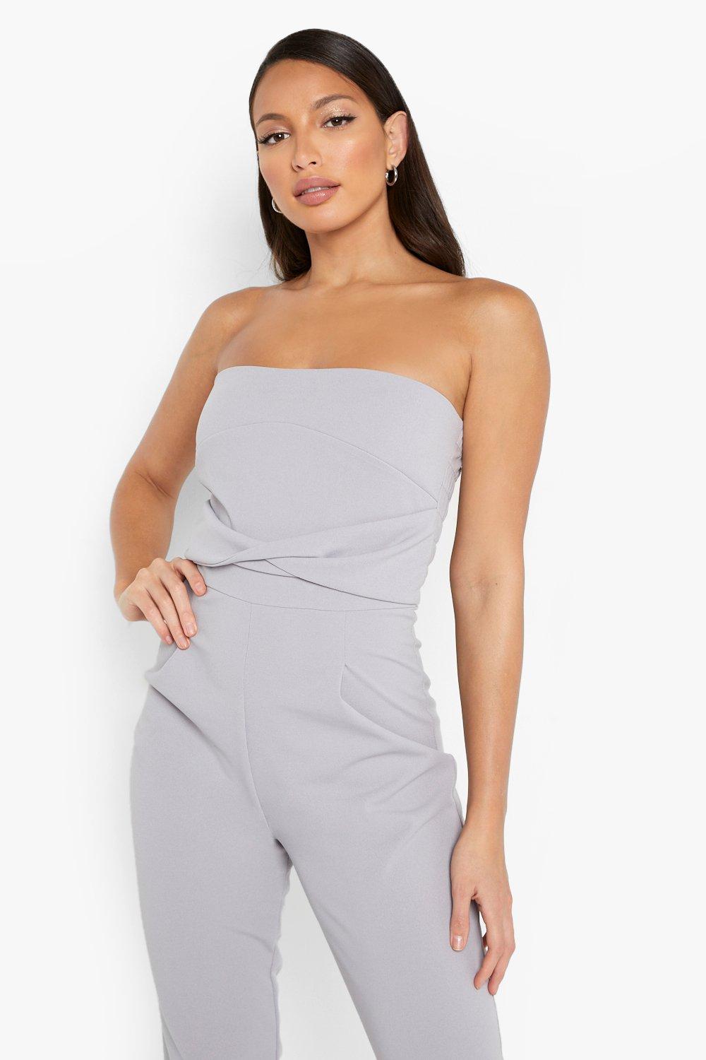 Boohoo bandeau hot sale jumpsuit