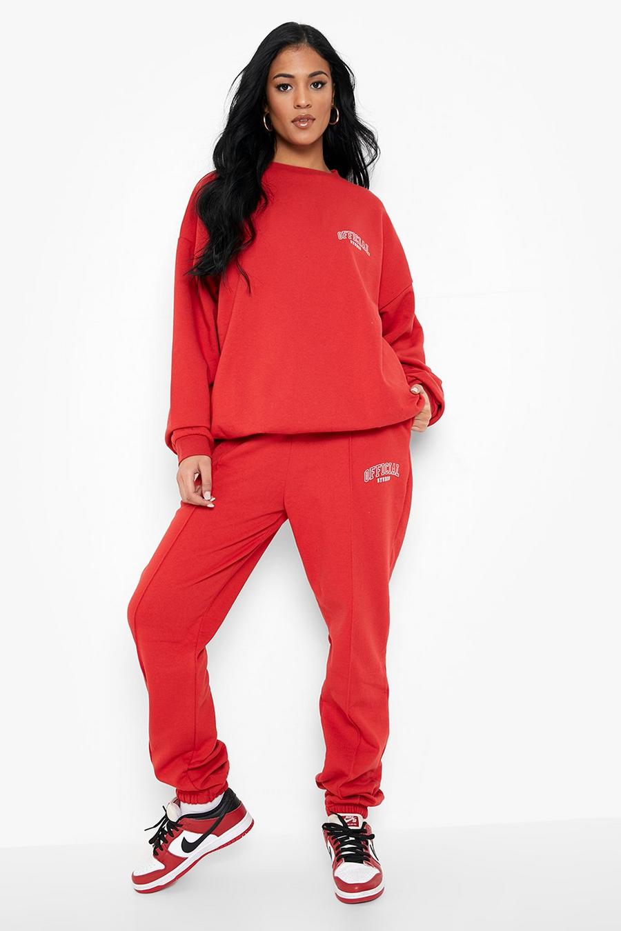 Red Tall Ofcl Pocket Print Tracksuit image number 1