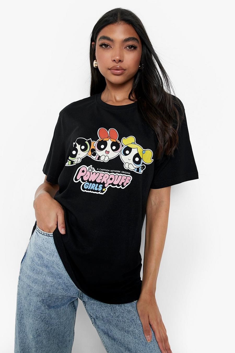 Black Tall Power Puff Girls Licensed T-shirt image number 1