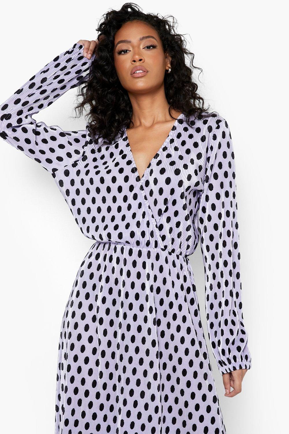 Boohoo dresses polka dot hotsell