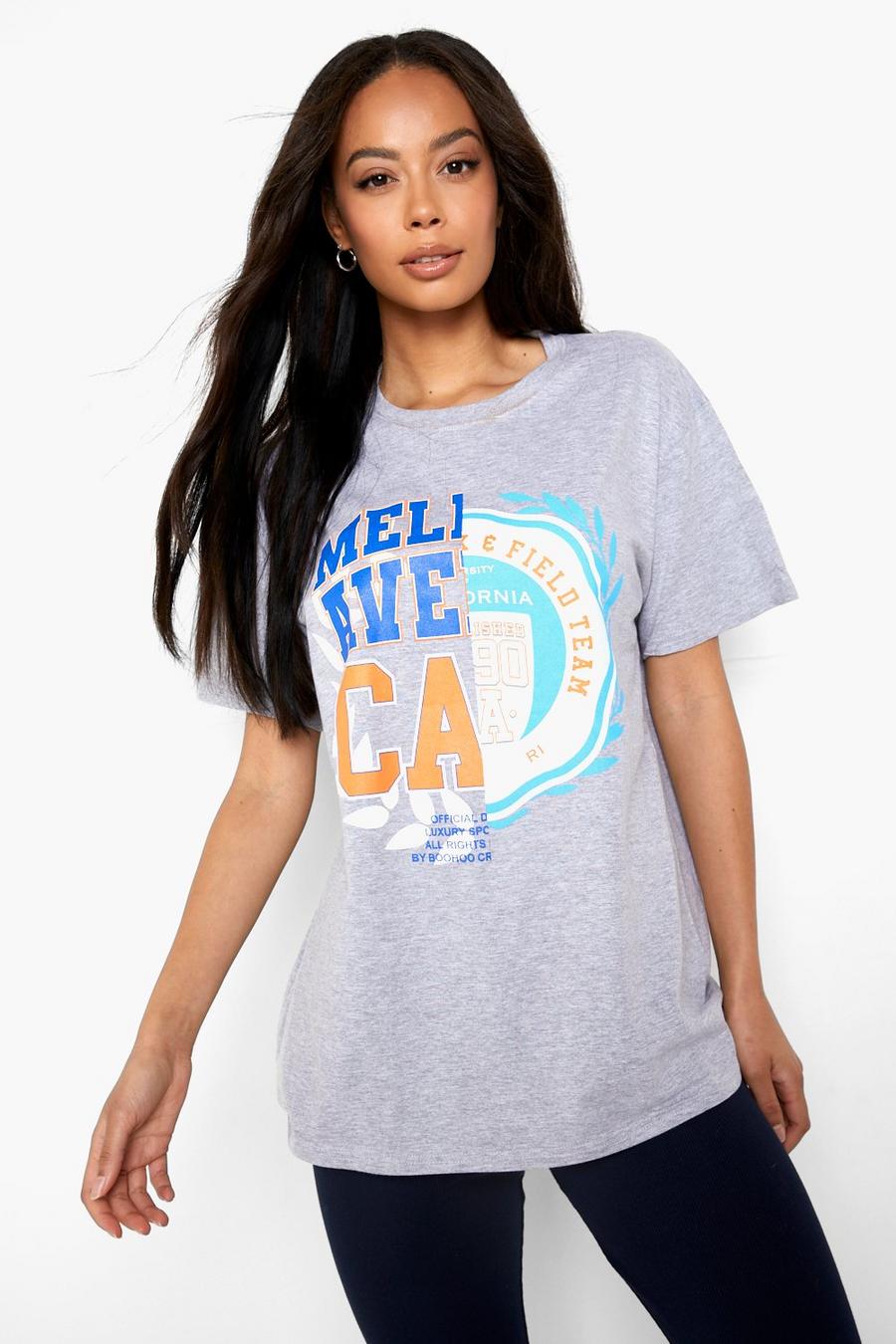 Camiseta Tall con estampado dividido de Melrose, Grey image number 1