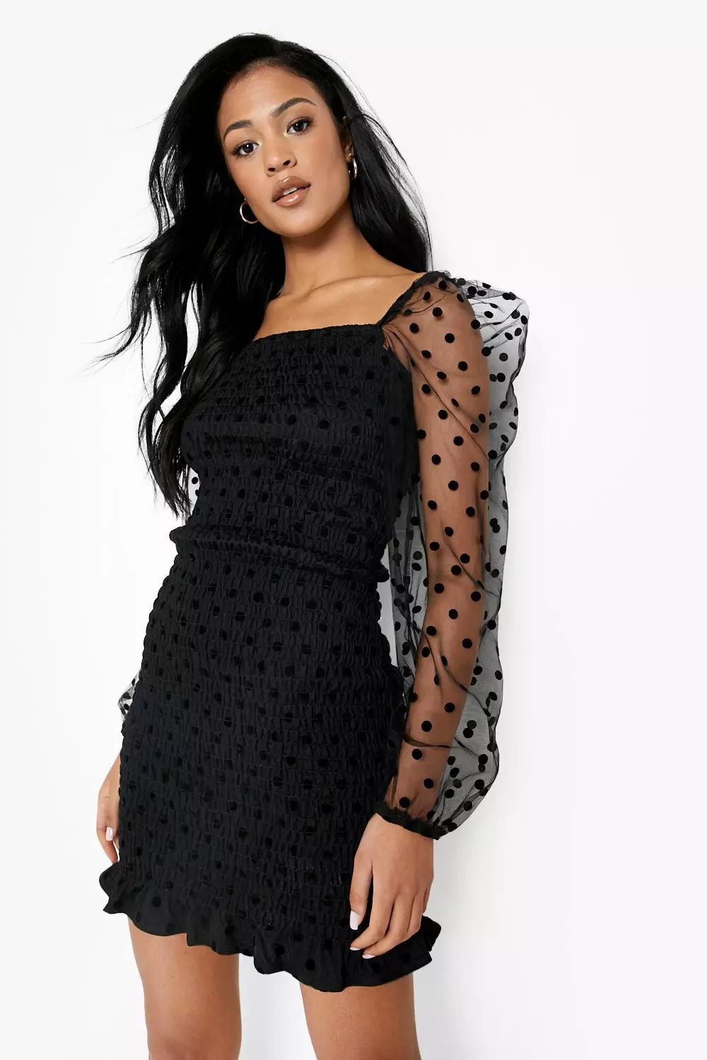 Organza polka best sale dot dress