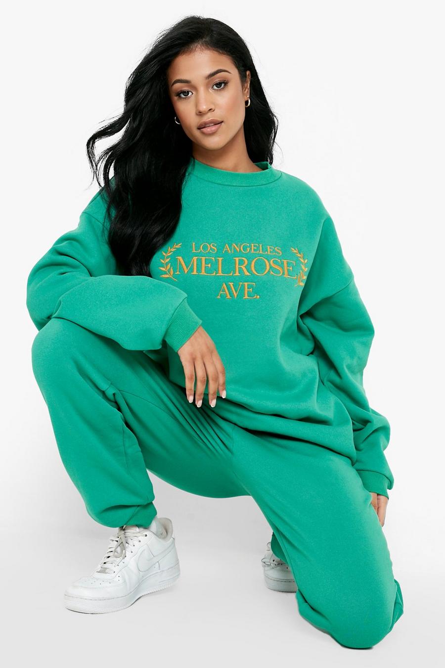 Green Tall Embroidered Tracksuit image number 1