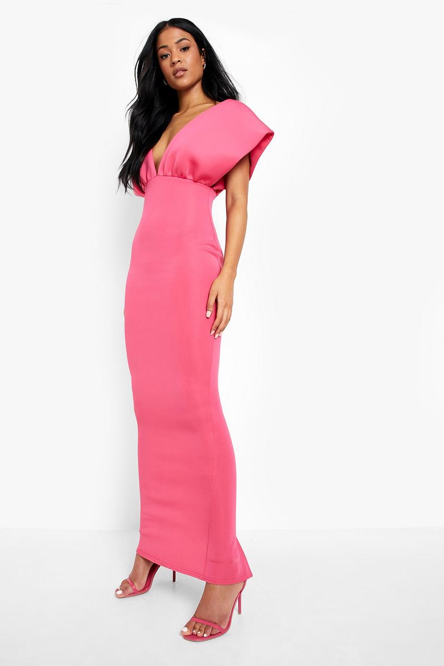 Hot pink Tall Structured Maxi Dress image number 1