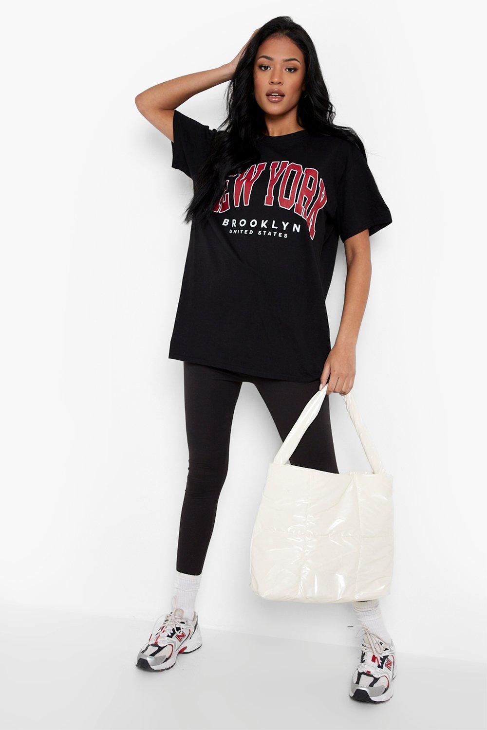 boohoo New York Oversized Tee - Women's Printed T-shirts