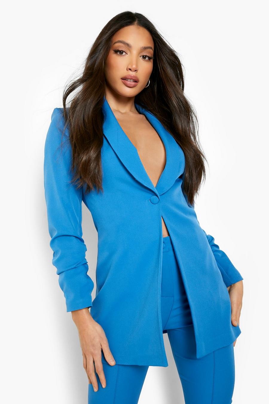Blue Tall Collared Tailored Blazer image number 1