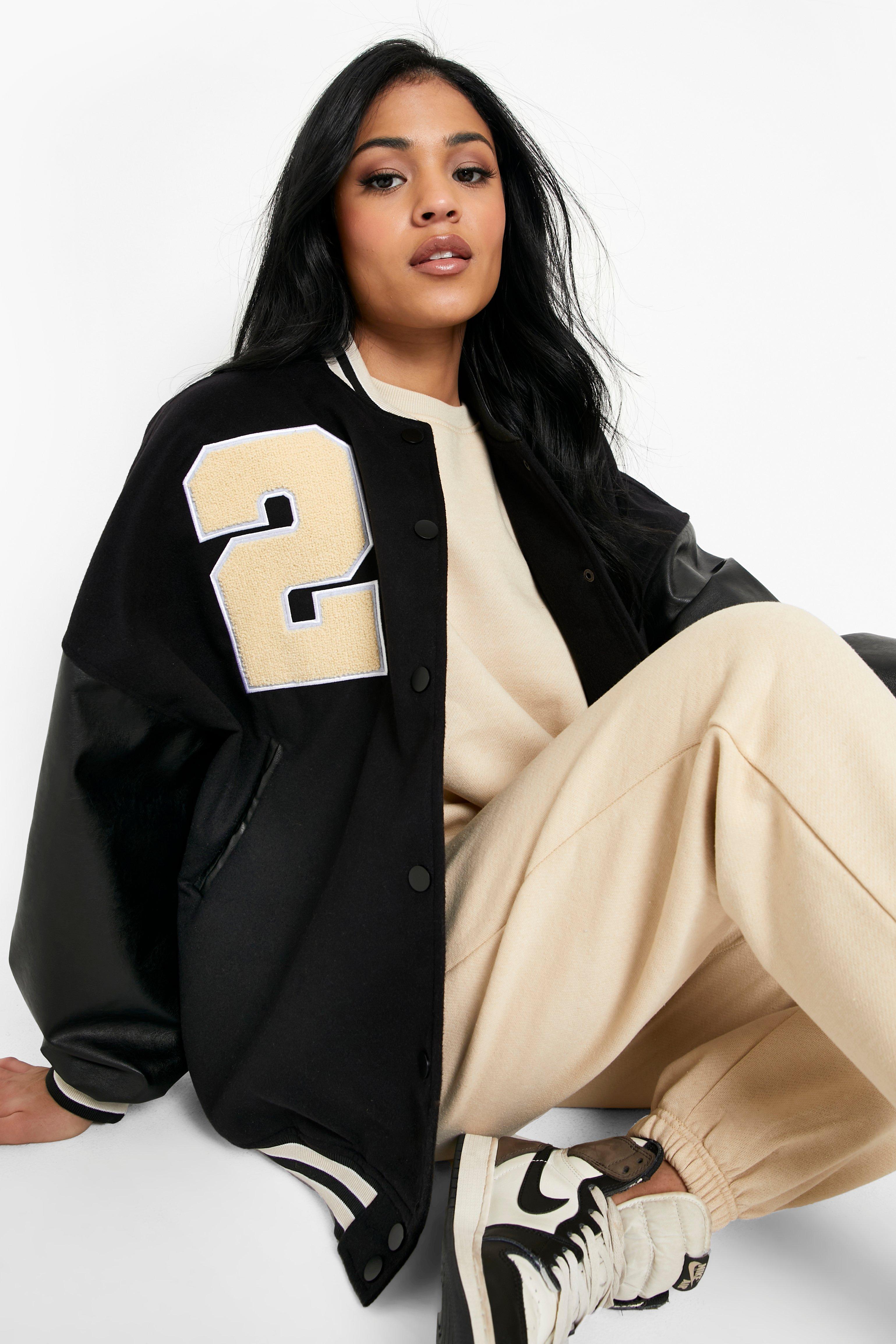 boohoo Tall Varsity Bomber Jacket