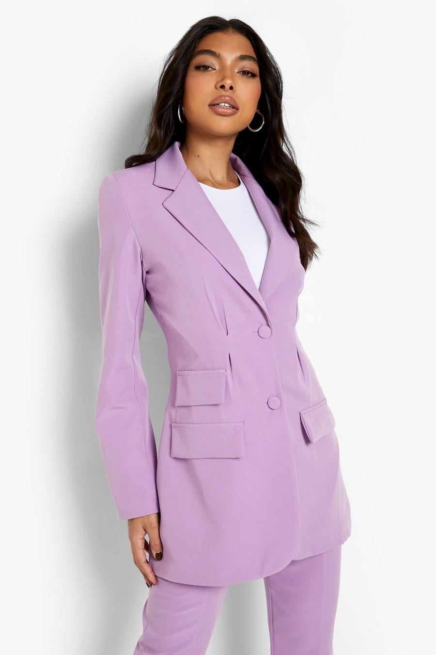 Lilac Tall Cinched Waist Blazer image number 1