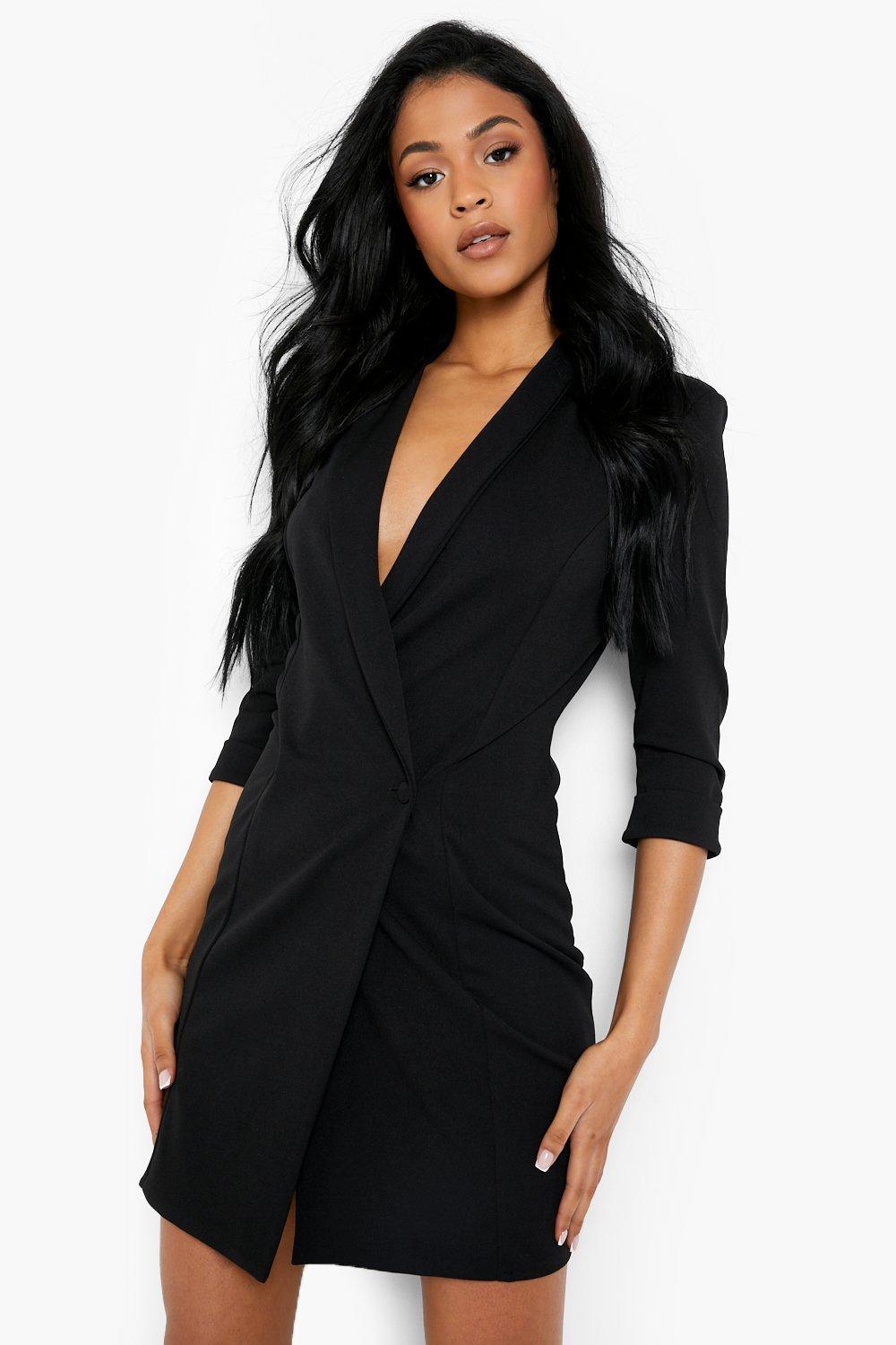 wrapped blazer dress