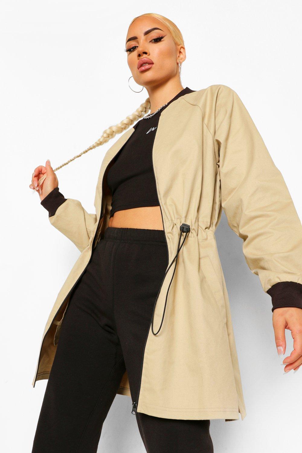 boohoo longline bomber